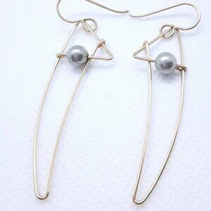 Rose gold vermeil  wire drop earrings.  30% OFF RETAIL PRICE!!